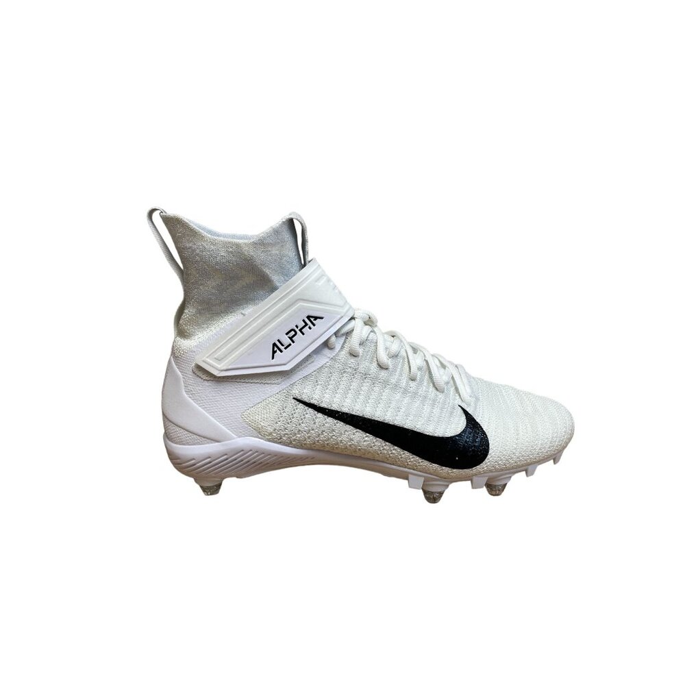 NIKE ALPHA MENACE ELITE 2 FOOTBALL CLEATS MENS SIZE 13 CI1530-100 WHITE BLACK
